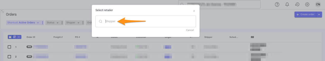 Booking a Pick Up Order for Return to Vendor