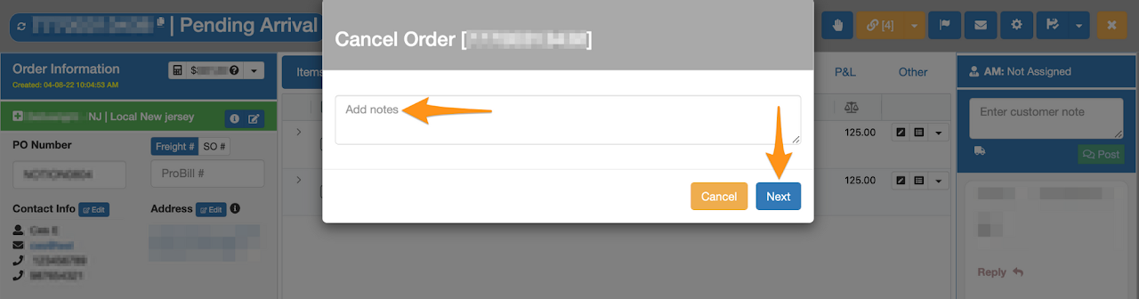 Cancel an Order