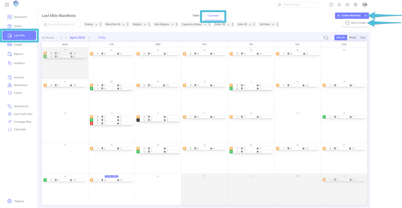 Create a Home Delivery Manifest / Open Resource