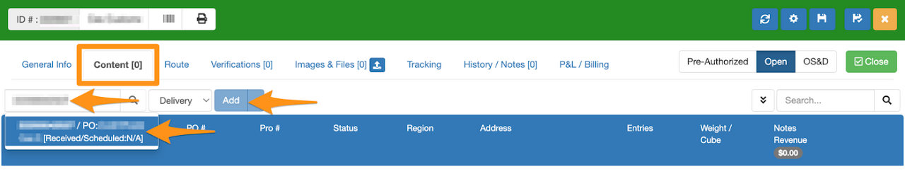 Create an Outbound Manifest (Warehouse Pickup by a Carrier)