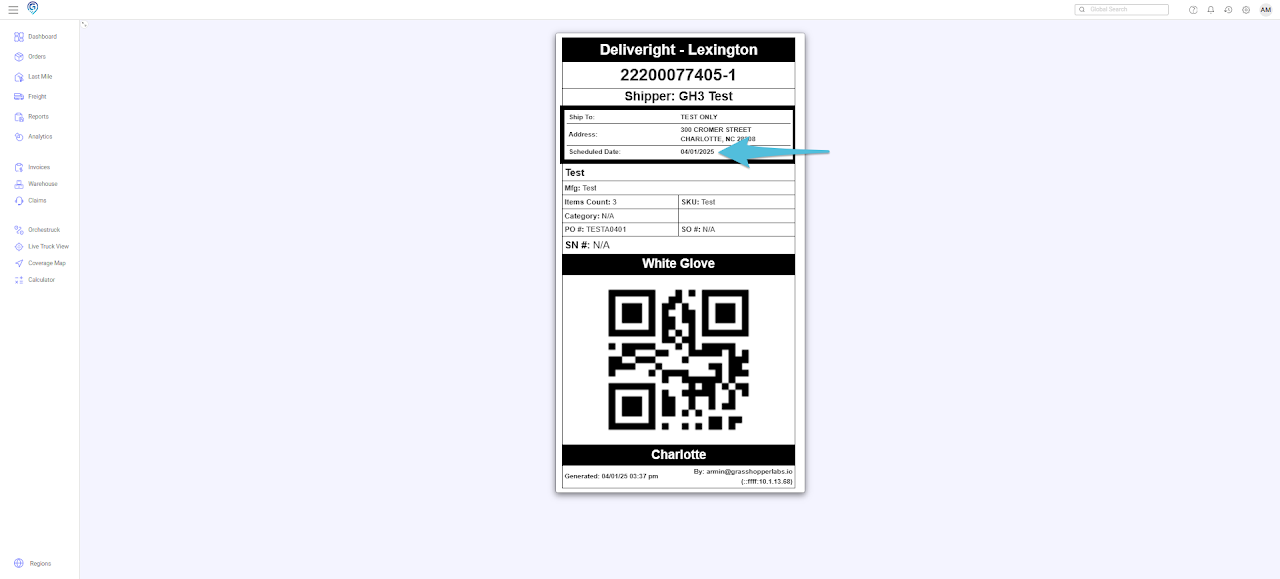Enable and Add the Schedule Date on Shipping Labels