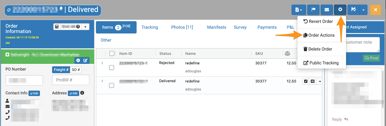 Enter a Claim (Shipper)