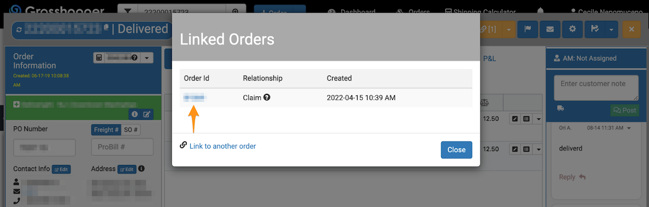Enter a Claim (Shipper)