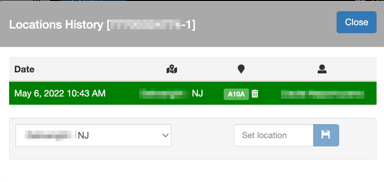 Item Location History