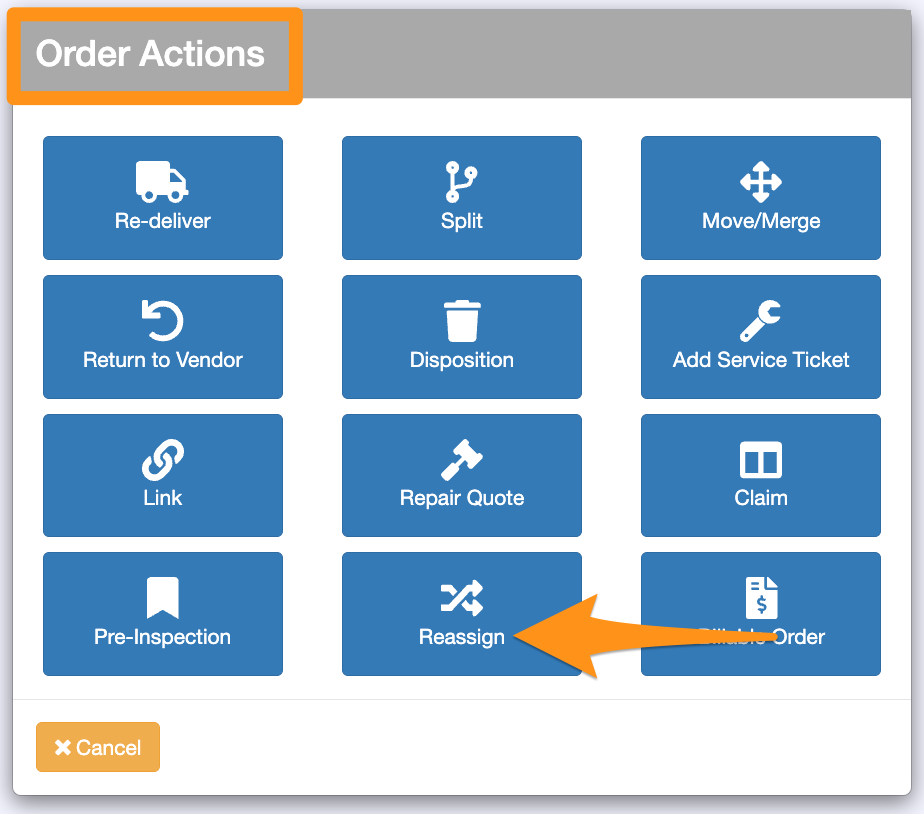 Reassign an Order/Item
