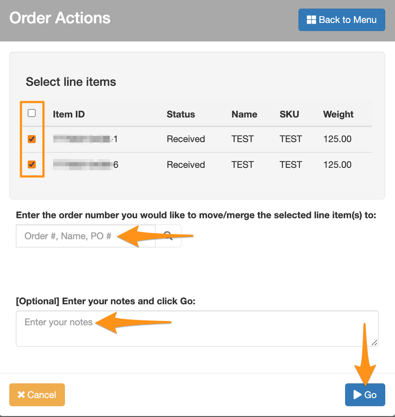 Reassign an Order/Item