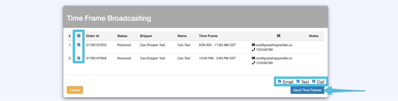 route-set-time-frame-broadcast-time-frame-and-assign-contractor-driver