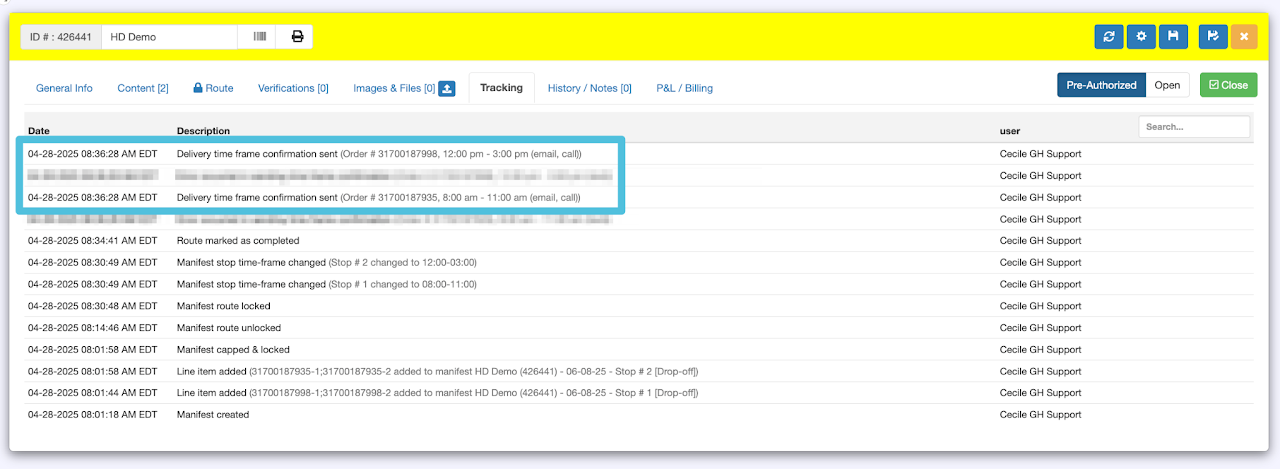 route-set-time-frame-broadcast-time-frame-and-assign-contractor-driver