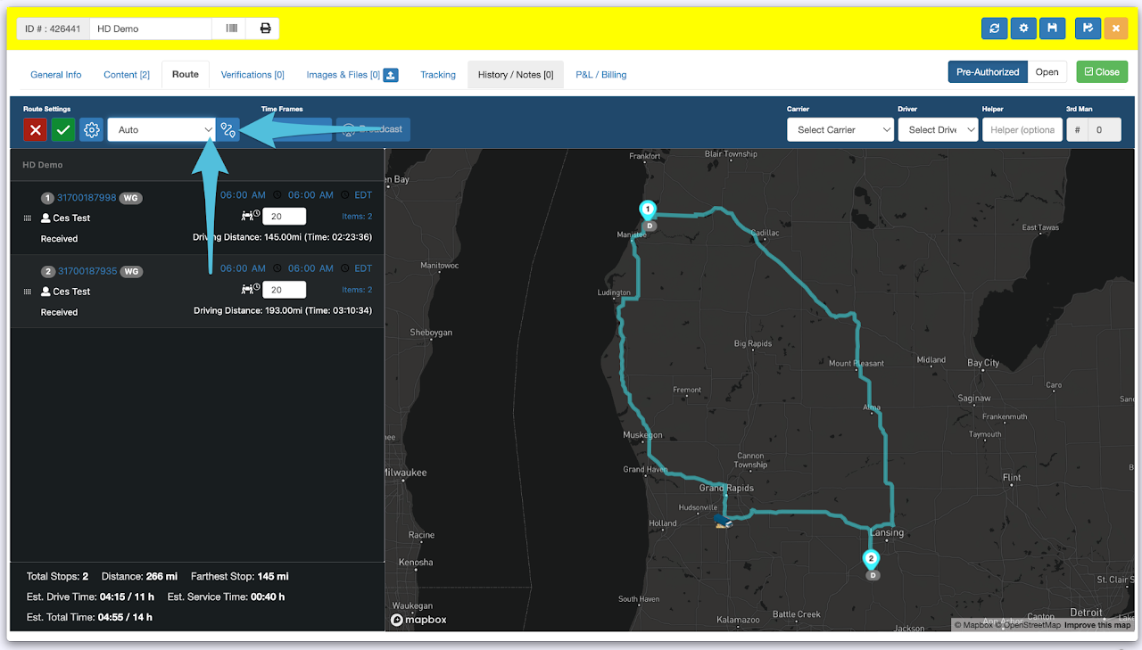 route-set-time-frame-broadcast-time-frame-and-assign-contractor-driver