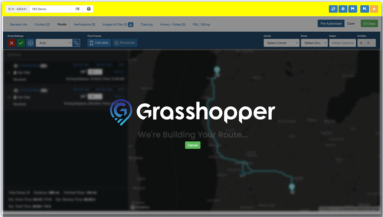 route-set-time-frame-broadcast-time-frame-and-assign-contractor-driver