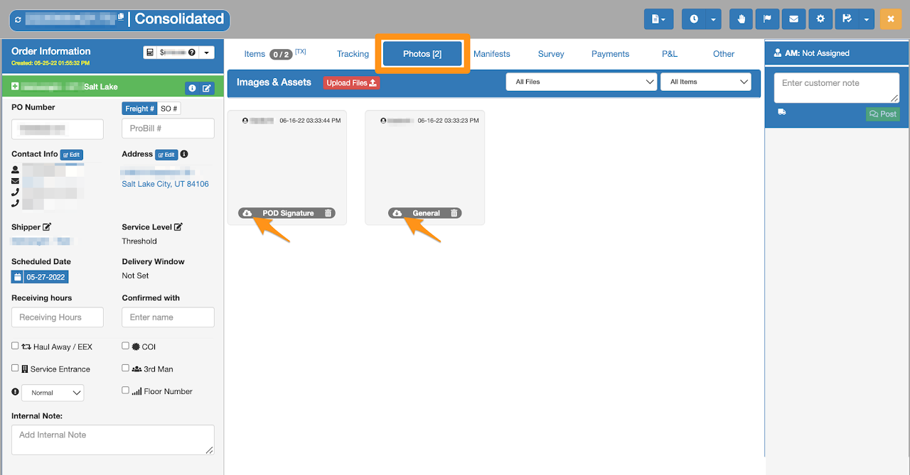 Upload and Download Files in the Order