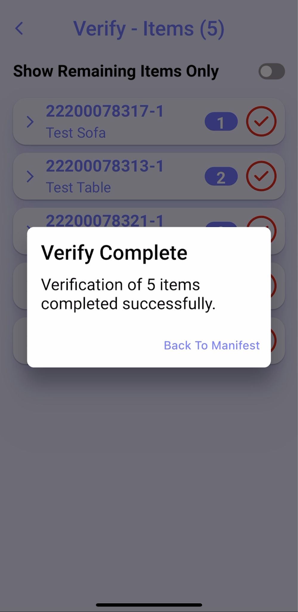 Accept a Home Delivery Manifest