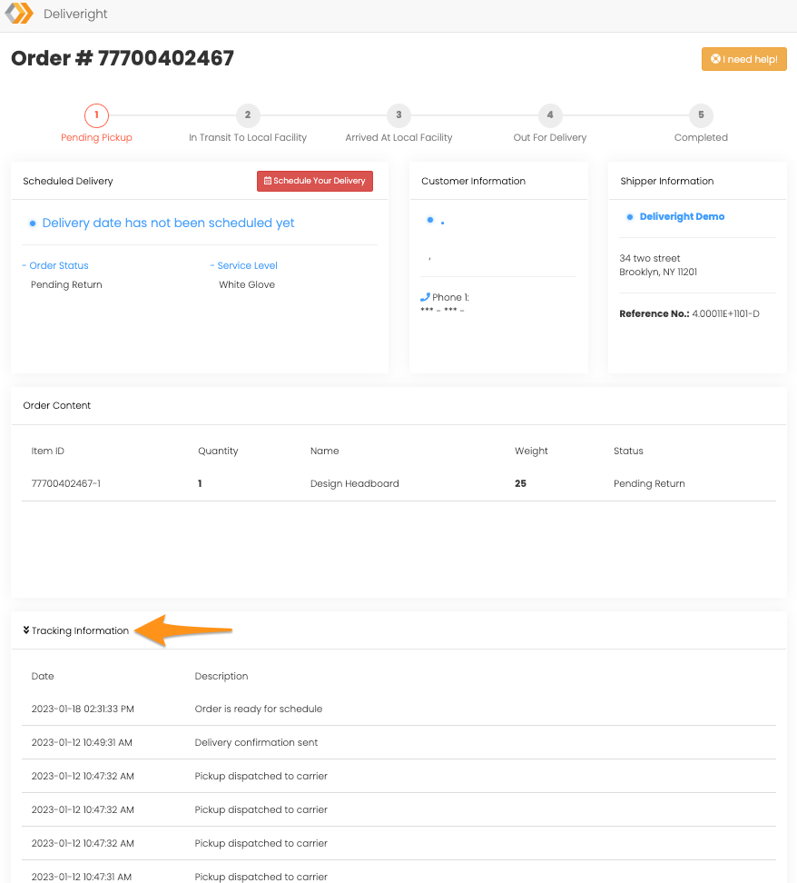 Access Public Tracking