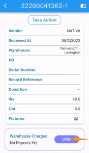Add Warehouse Charges