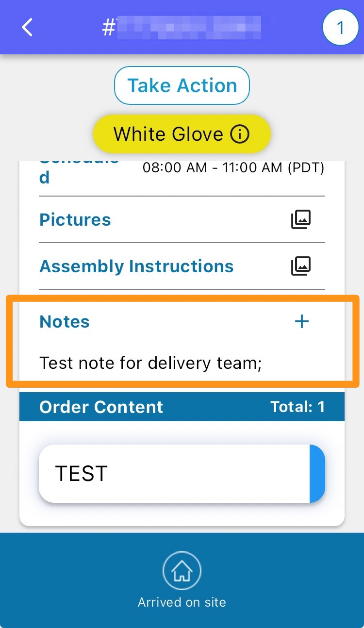 Adding Driver's Note