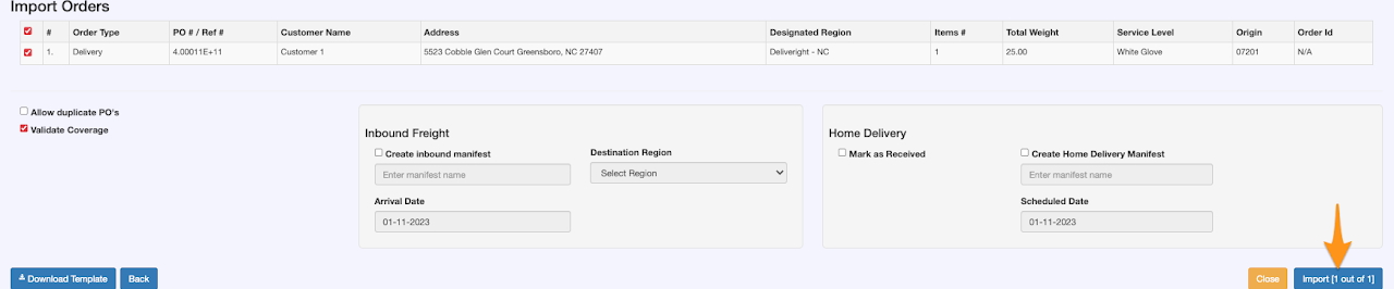 Book an Order - Bulk Import
