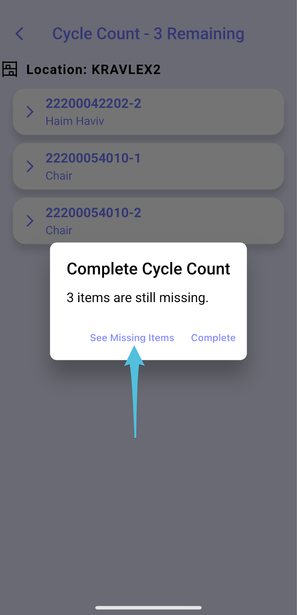 Complete a Cycle Count