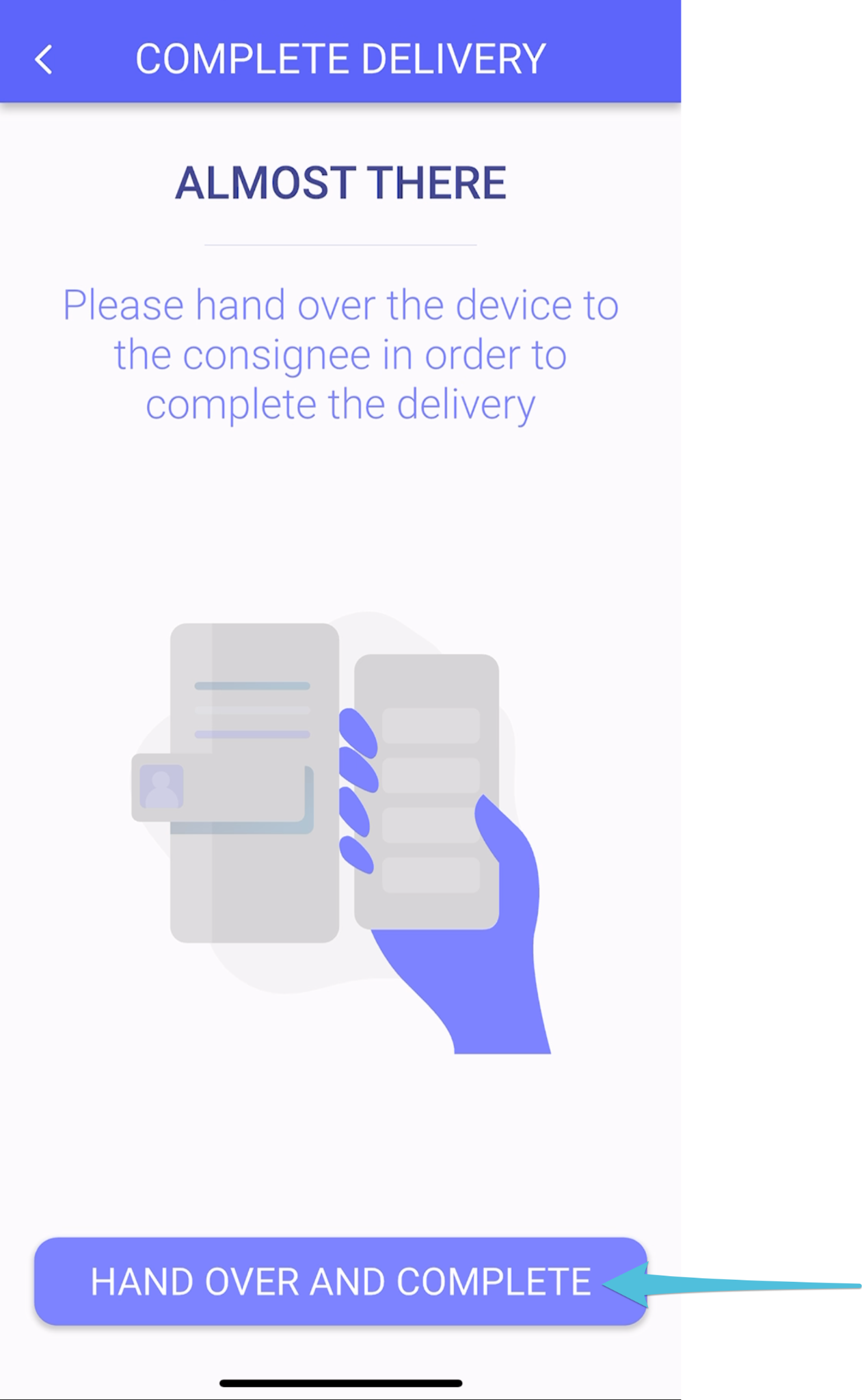 Complete a Delivery: Accepted