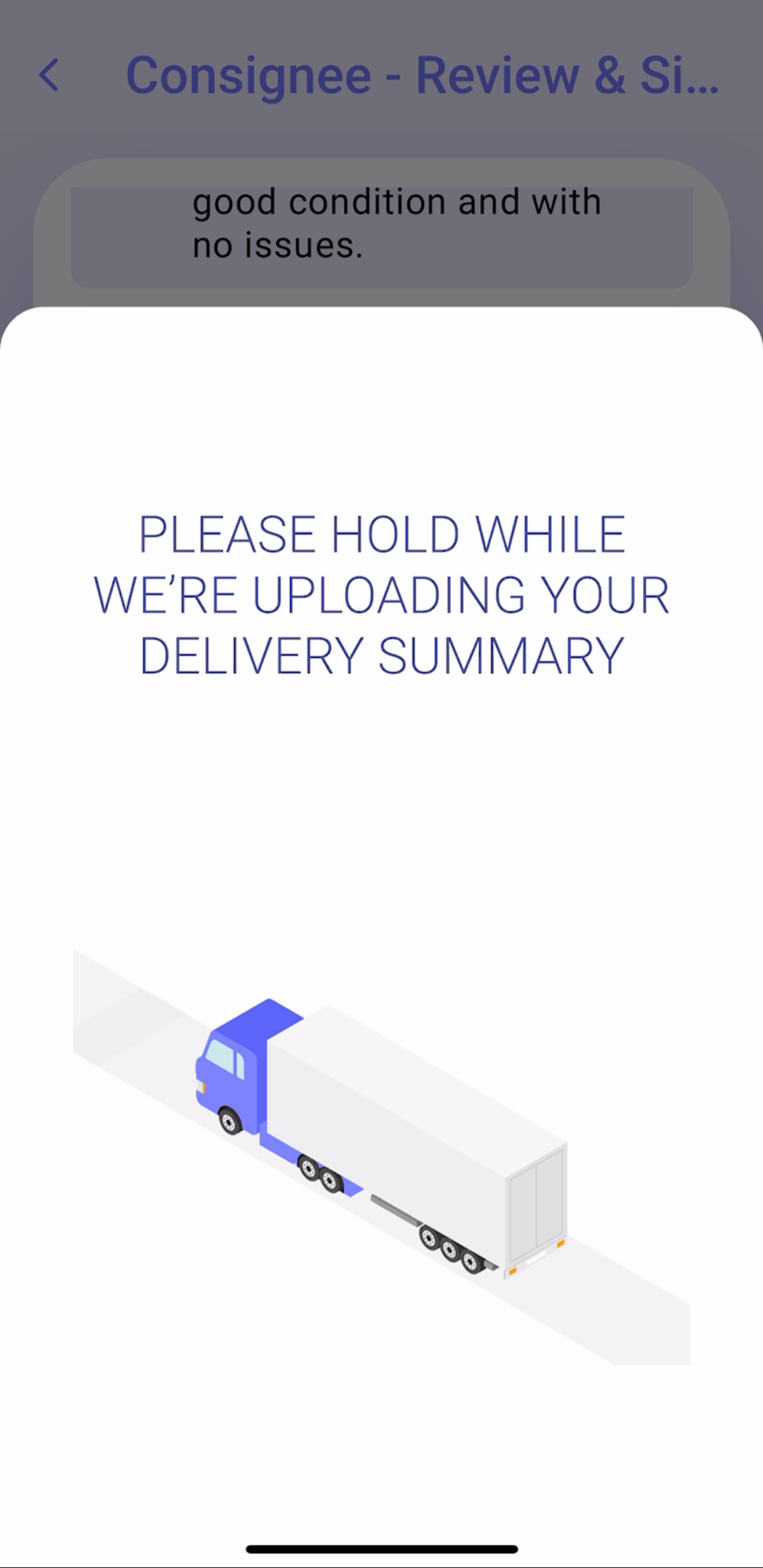 Complete a Delivery: Accepted