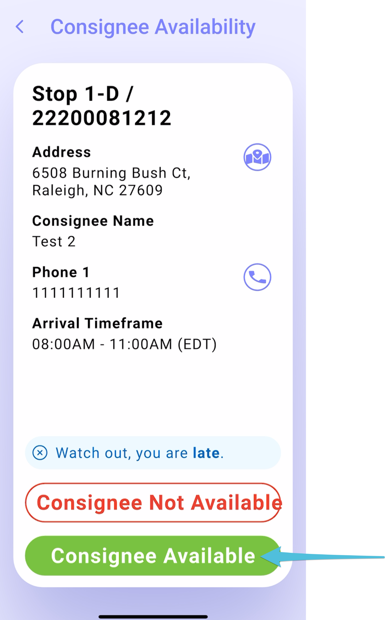 Complete a Delivery: Accepted