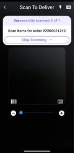 Complete a Delivery: Accepted