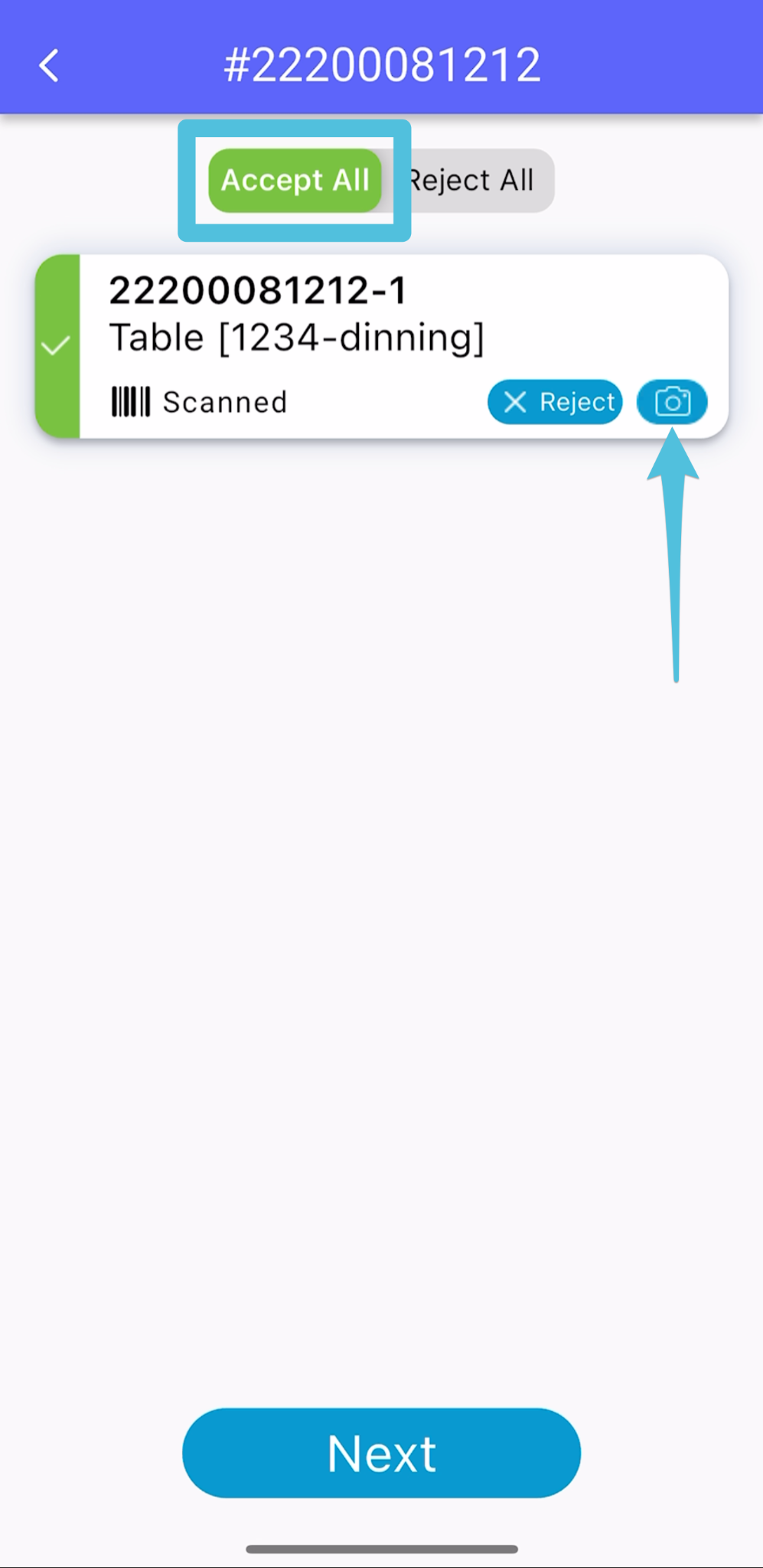 Complete a Delivery: Accepted