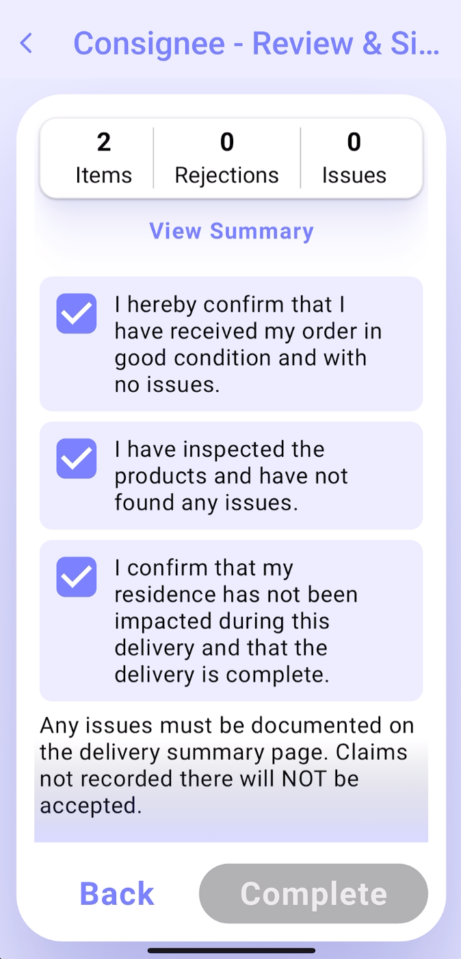 Complete a Delivery: Linked Orders