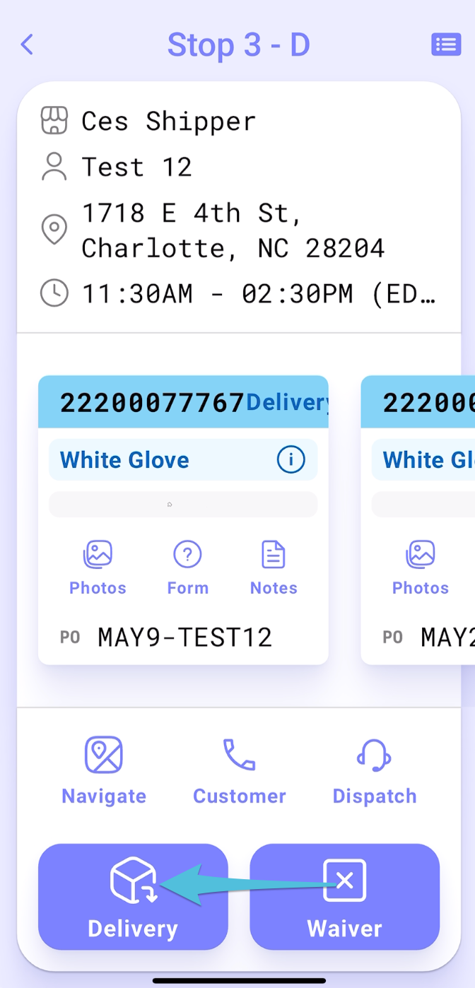 Complete a Delivery: Linked Orders