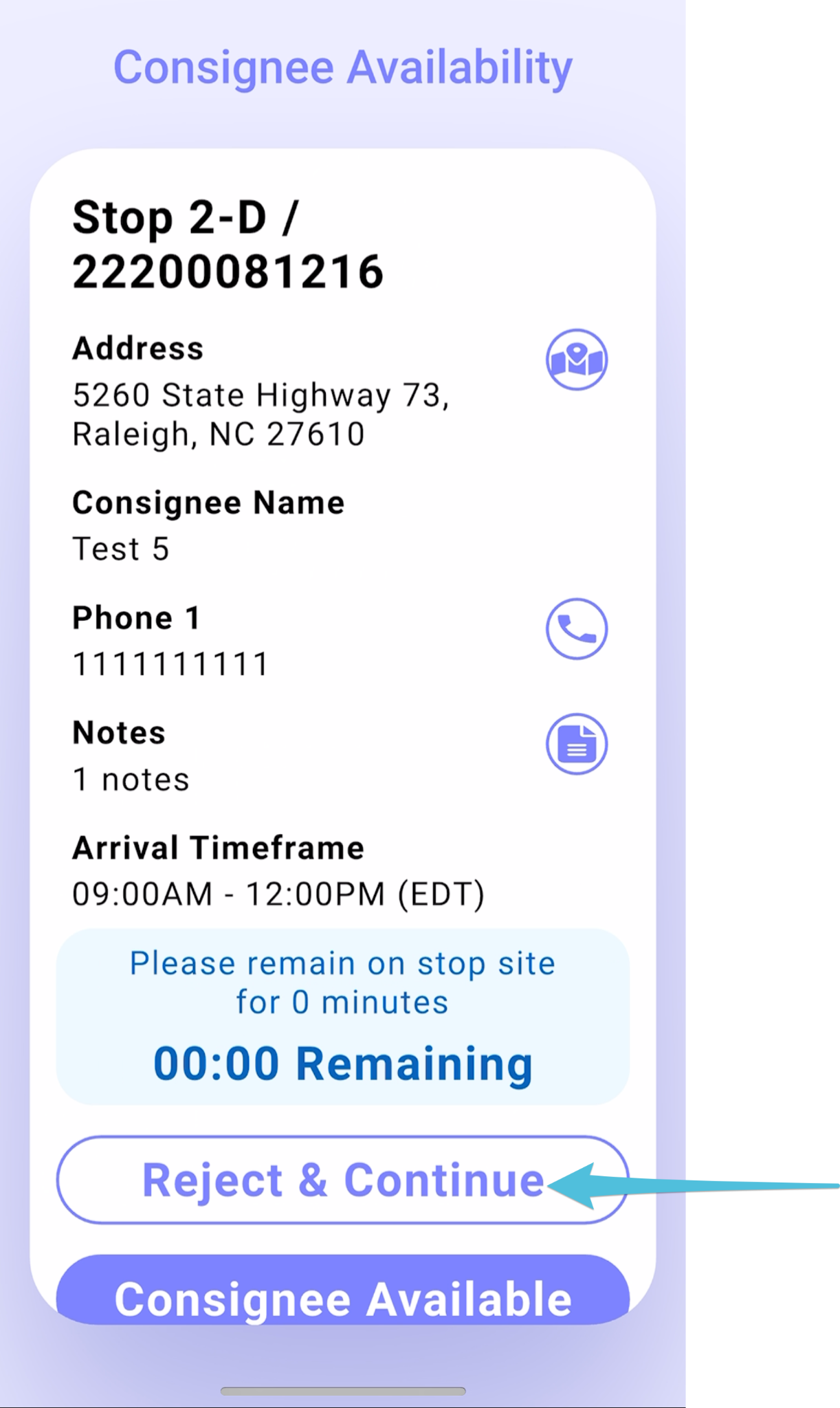 Consignee Not Available