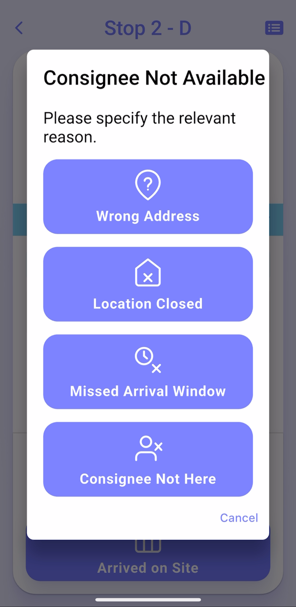 Consignee Not Available