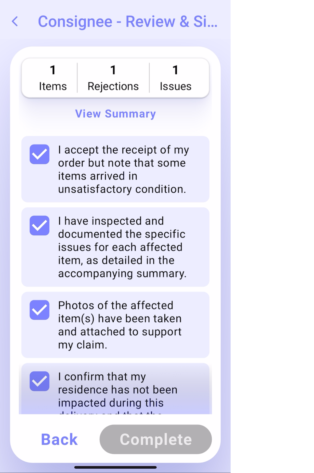 Consignee Rejected Delivery