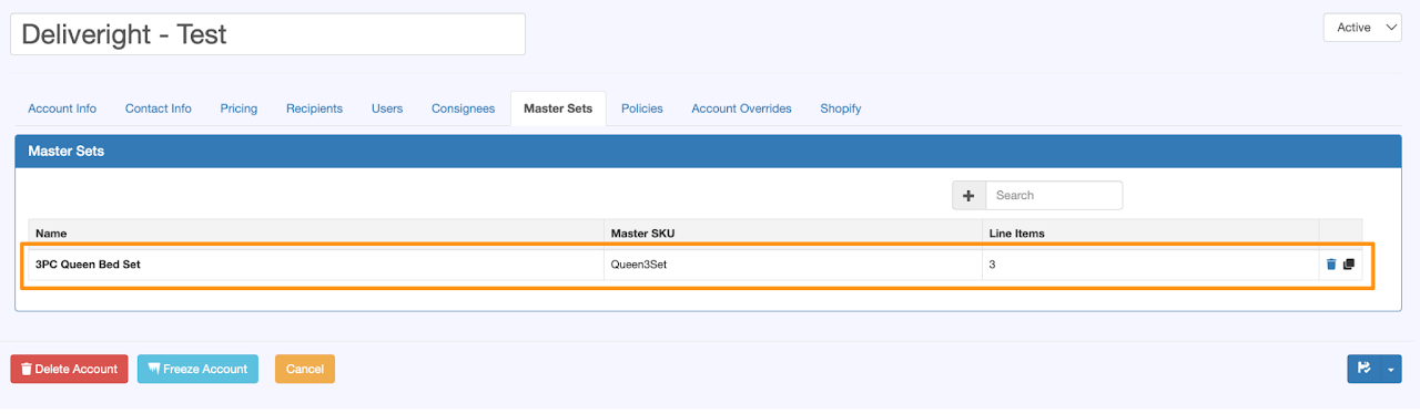 Create a Master Set of SKUs