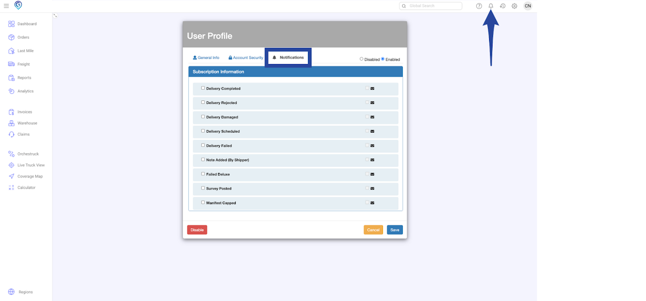 Create User in Shipper AccountCreate User in Shipper Account