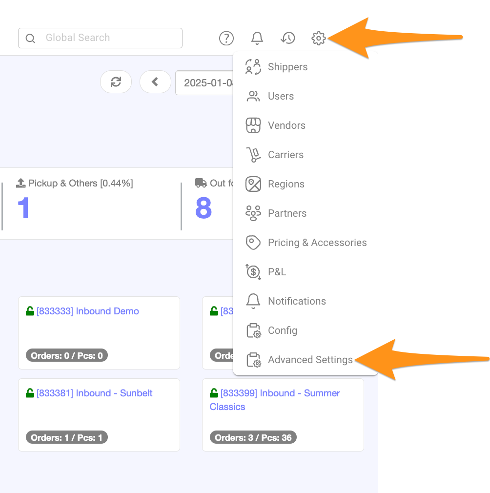 Enabling Delivery Scan