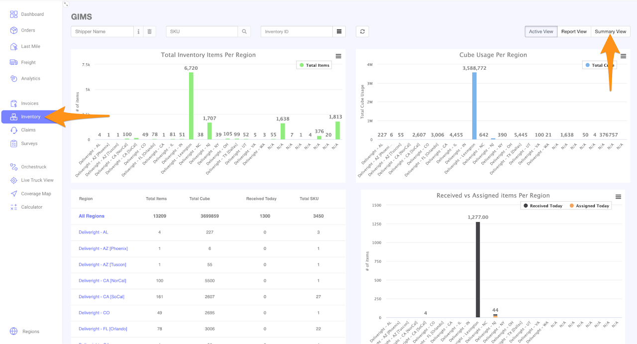  
Export Summary and Detailed Inventory Reports