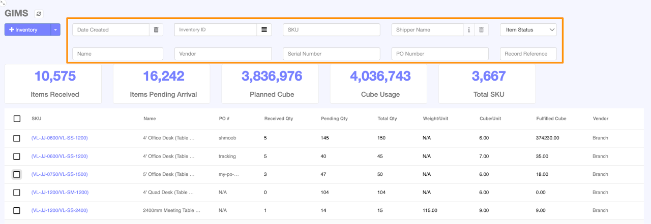  
Export Summary and Detailed Inventory Reports