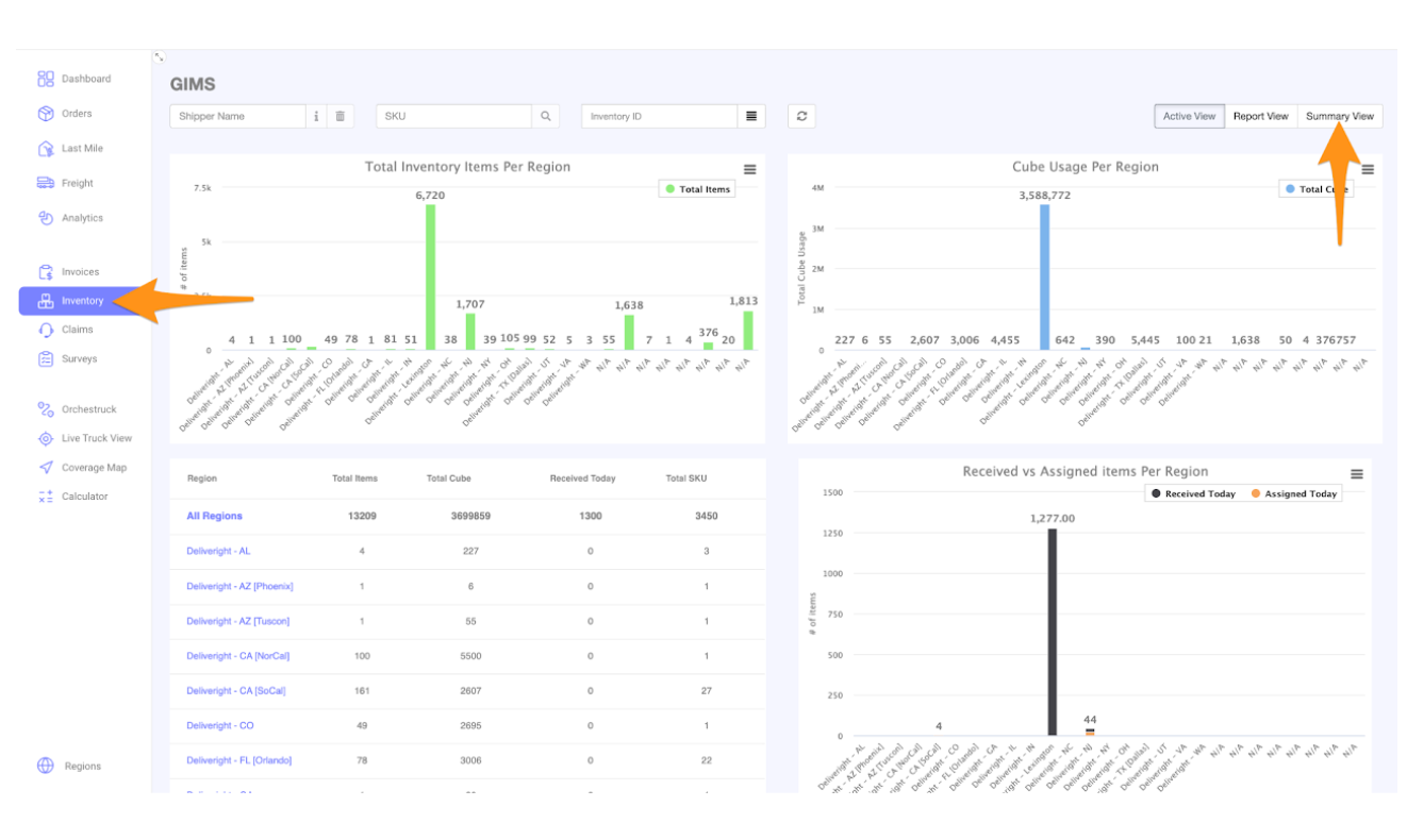 Export Summary and Detailed Inventory Reports