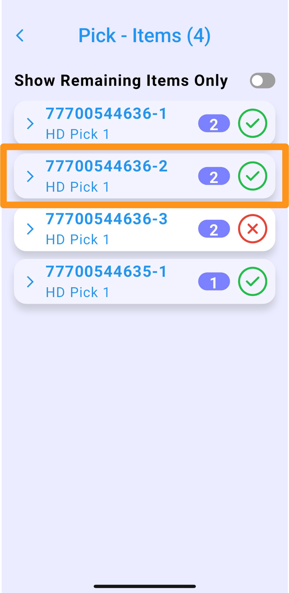 Home Delivery - Pick