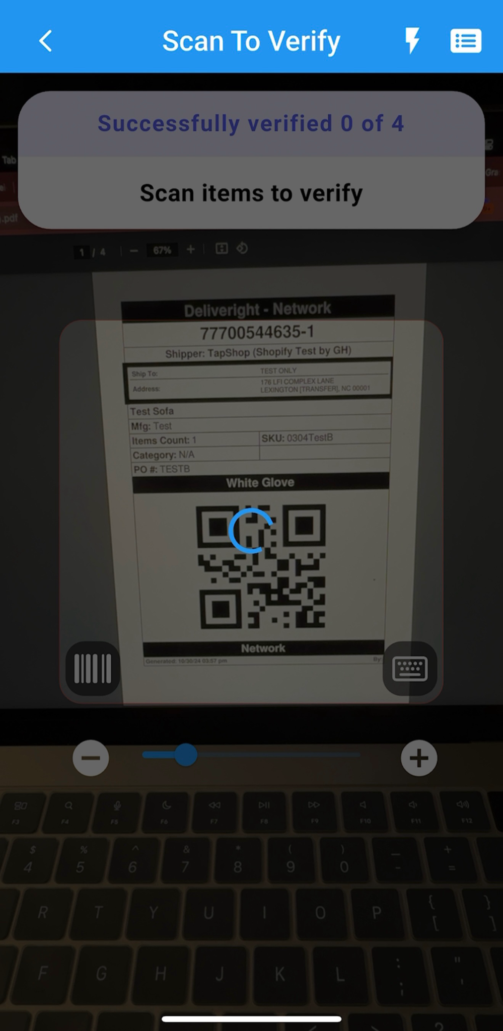 Home Delivery - Verification