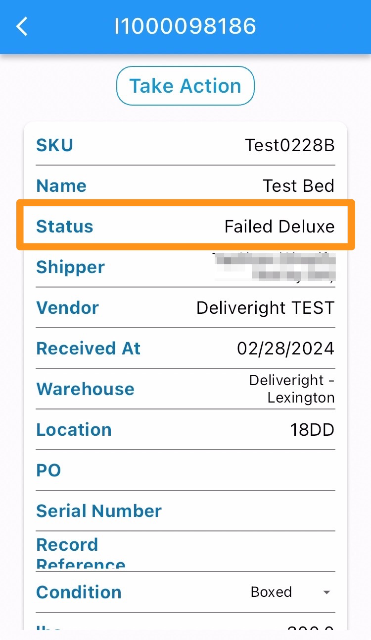 How to Failed Deluxe an Inventory Item