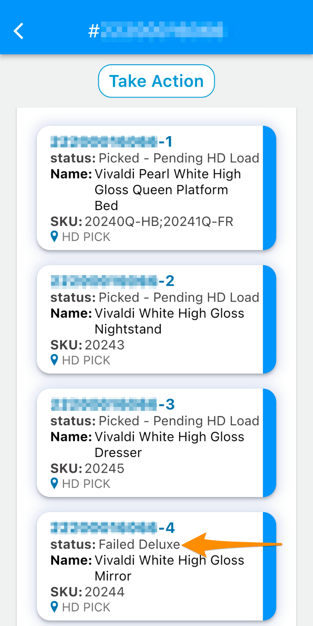 How to Failed Deluxe an Order/Item