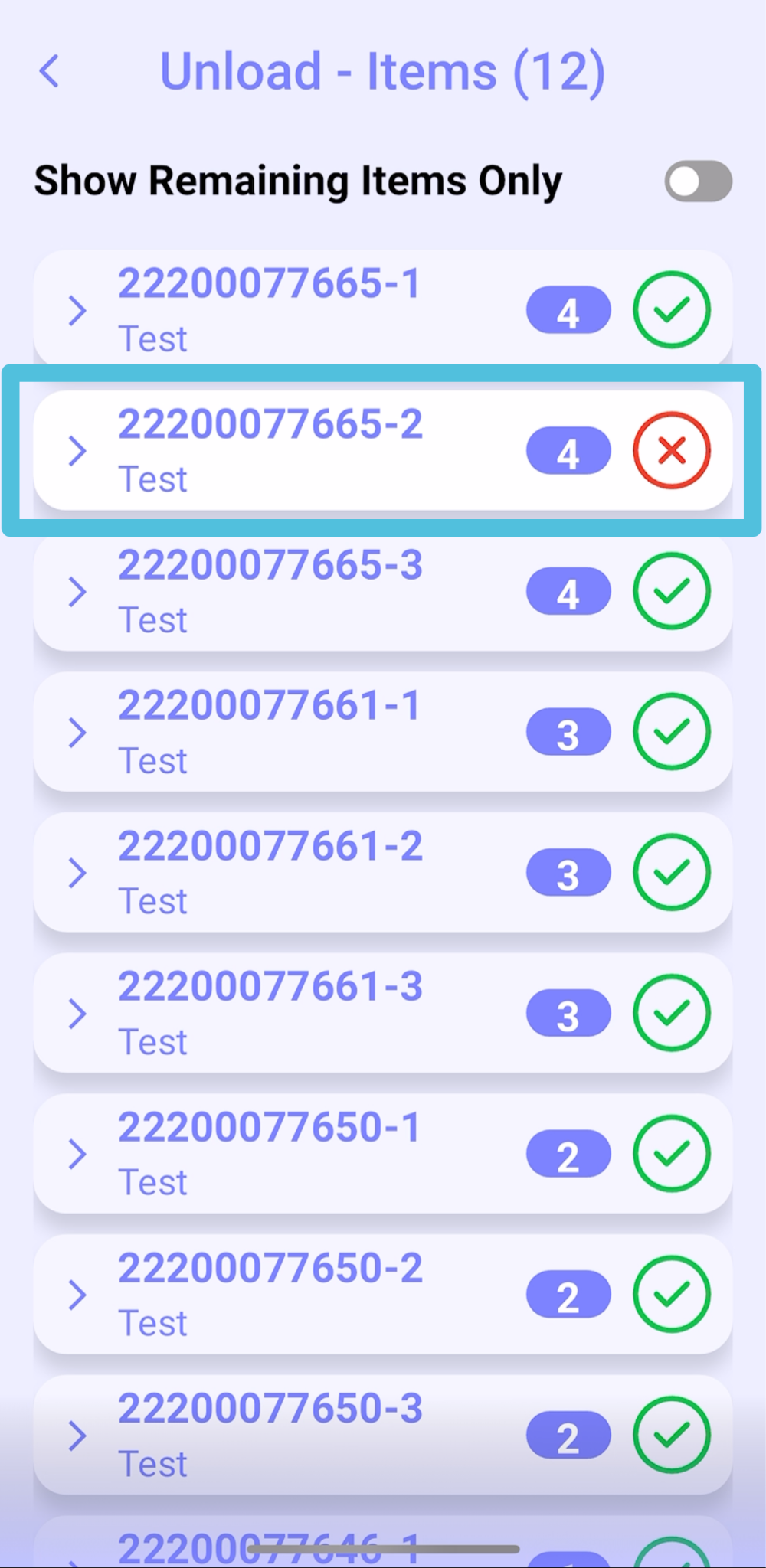 How to Unload/Receive Inbound