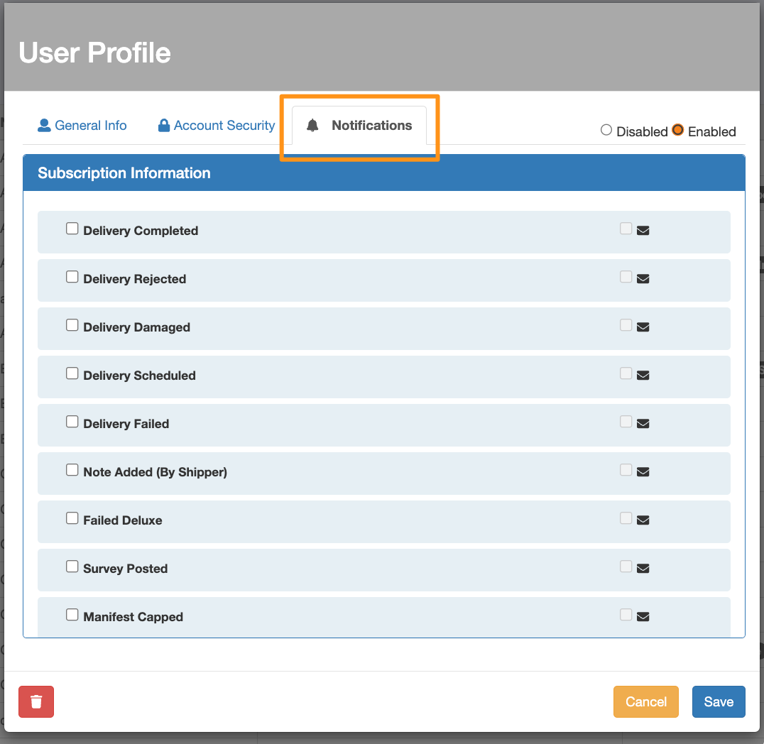 Individual User Notifications