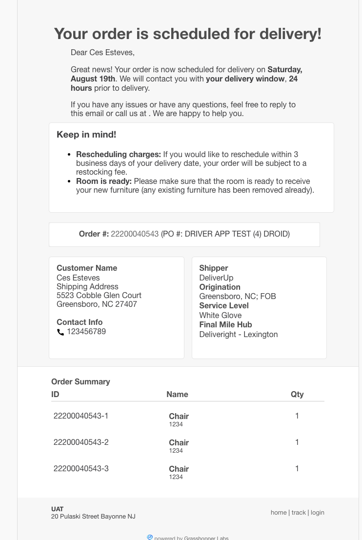 Order Communications
