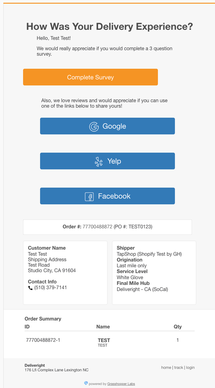 Order Communications