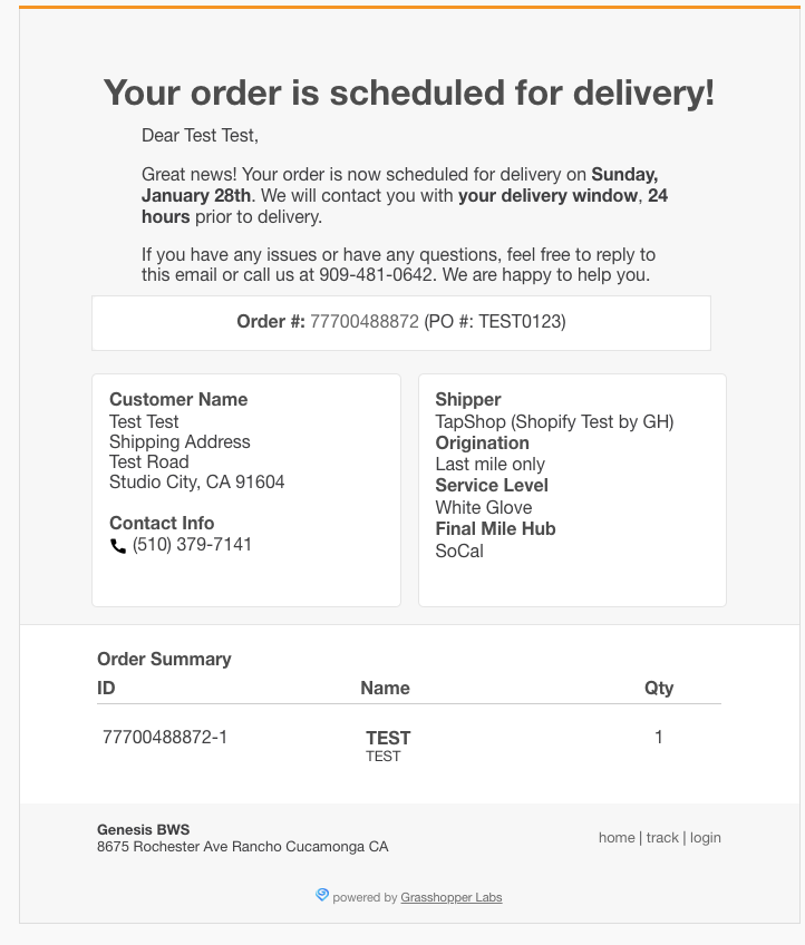 Order Communications