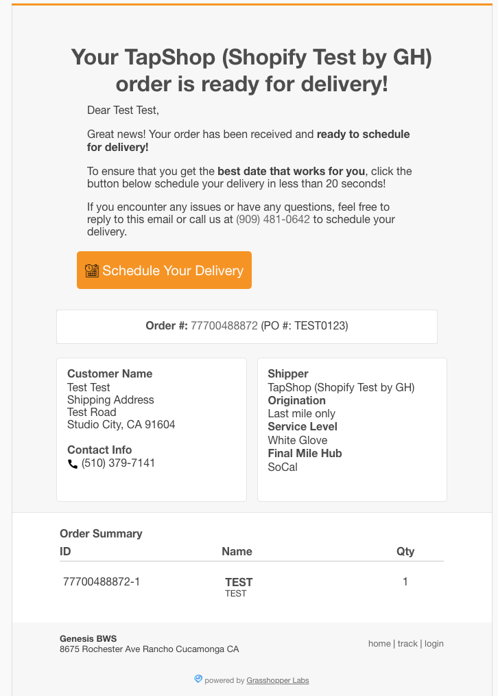 Order Communications
