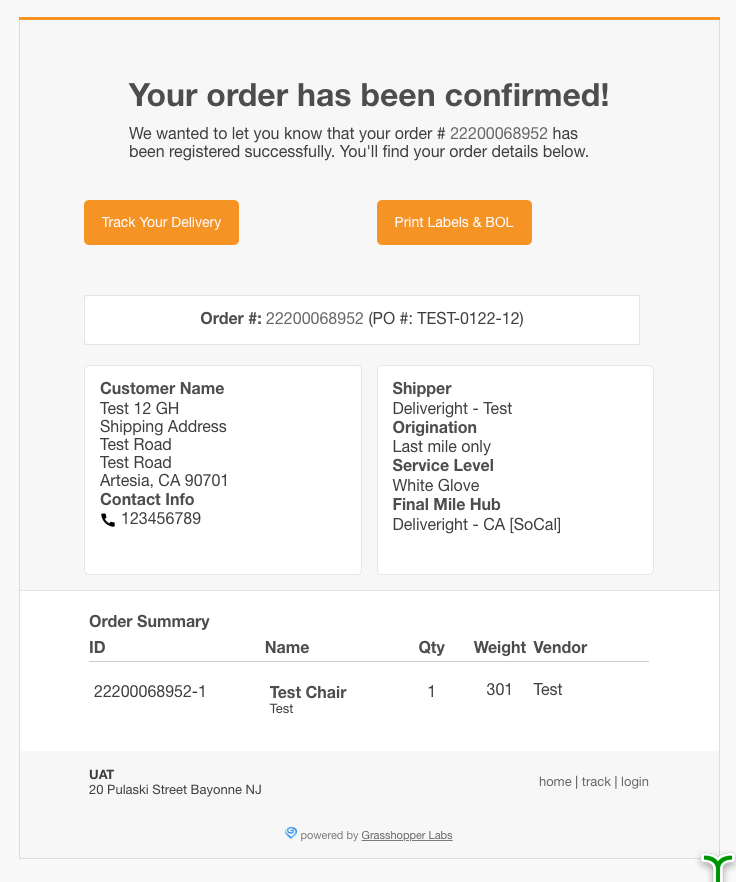 Order Communications