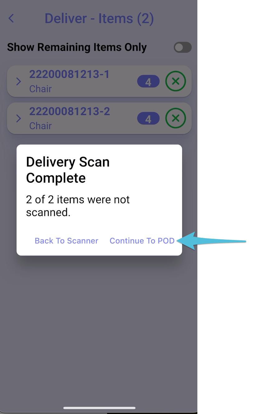 Partial Delivery