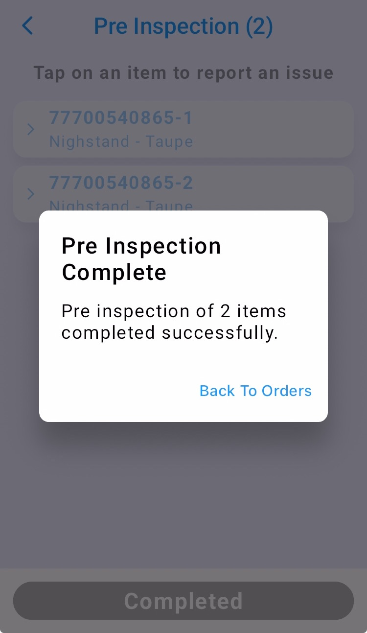 Pre-Inspection
